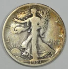 1921-S Walking Liberty Half Dollar VERY GOOD Silver 50c ~ Minor Scratches