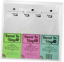50 LP Inner Sleeves Anti Static Square Vinyl Record Sleeves 33 RPM 12" Provide