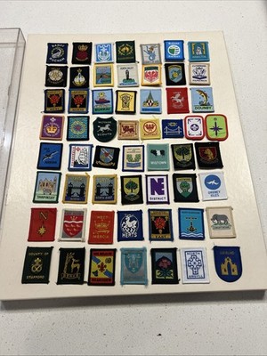 Lot of 57 UK Scout District County Cloth Badges Patches England Scotland