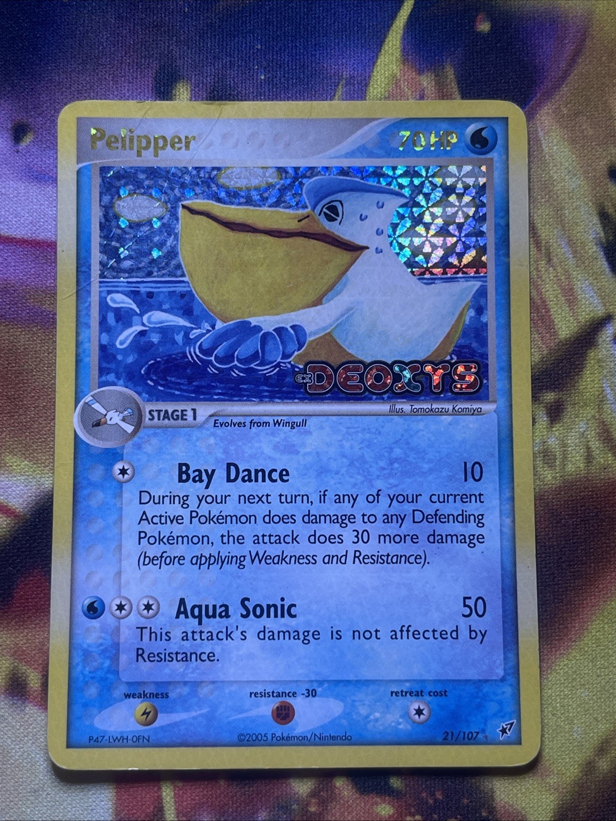 Pokemon TCG Deoxys #21/107 Pelipper Reverse HP Stamped