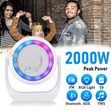Portable Desktop Wireless Bluetooth Speaker 2000W FM/TF/USB/TWS LED Party Lights