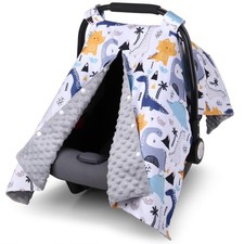 Baby Car Seat Cover, Carseat Covers Baby Boy, Minky Infant Car Seat Cover Win...