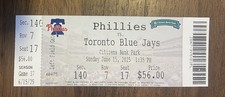 2025/06/25 Will Robertson MLB Debut Ticket Toronto Blue Jays Vs Phillies