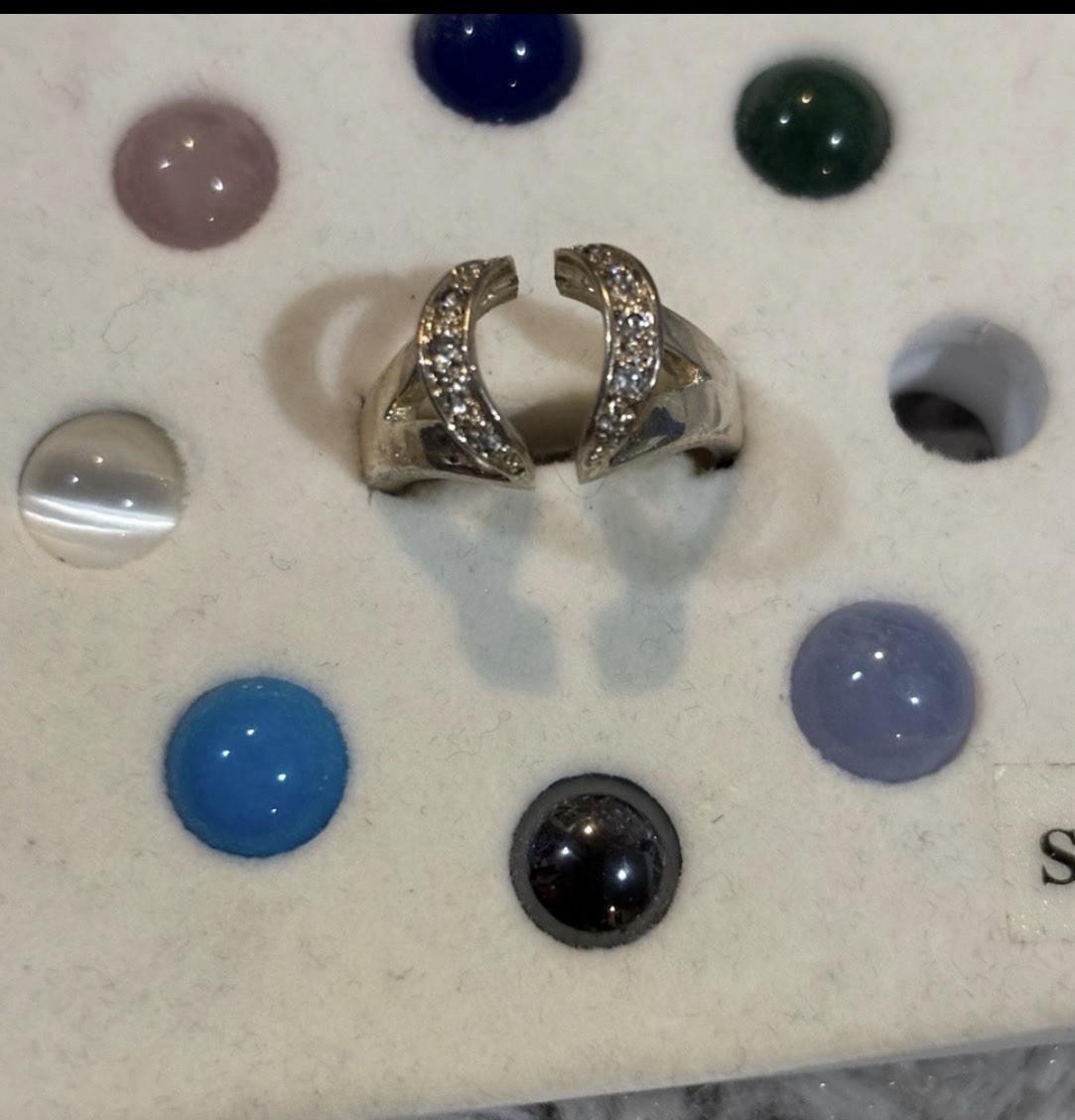 Sterling Silver 925 Ring Interchangeable Stones  … - image 6
