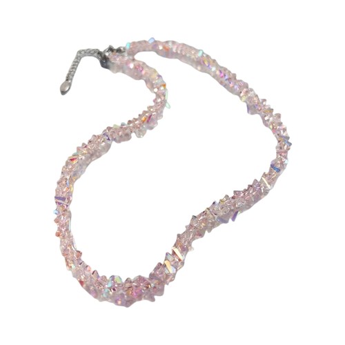 Shimmering Crystal Bead Necklace Bracelet Versatile Jewelry Gift For Women Her - Picture 12 of 14