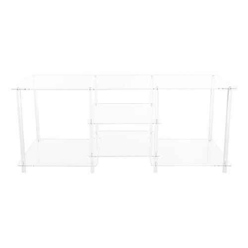 Tavolo consolle TV trasparente, supporto TV acrilico, tavolo console multimediale 55,1 * 15,7 * 22,4 pollici - Foto 11 di 15