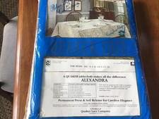 VTG Quaker Lace Care-Free Tablecloth 70x90 Oblong 1008 Alexandra