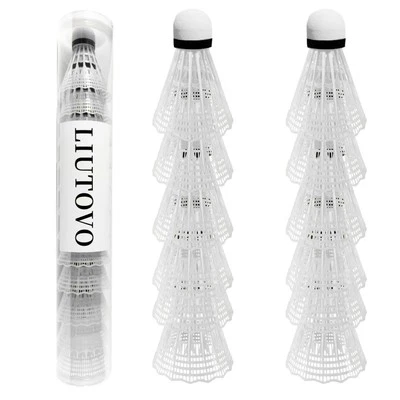 LIUTOVO 12 Packs Nylon Badminton Shuttlecocks Birdies Nylon Feather Shuttlecocks Badmint