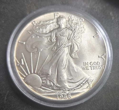 1986 1 oz Silver American Eagle Brilliant Uncirculated First Year Of Issue Key
