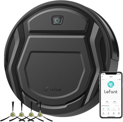 M210 Robot Vacuum - 120 Min Runtime, Wi-Fi Control, Pet Hair & Hard Floors