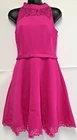Ted Baker Embroidered Skater Dress Fushia Size 6 Brand New With Tags