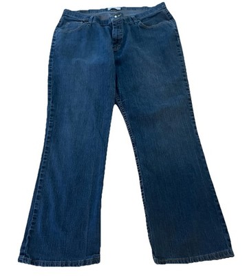 Lee Riders Midrise Bootcut Jeans Blue Denim Women s Size 20W M Stretch Pant