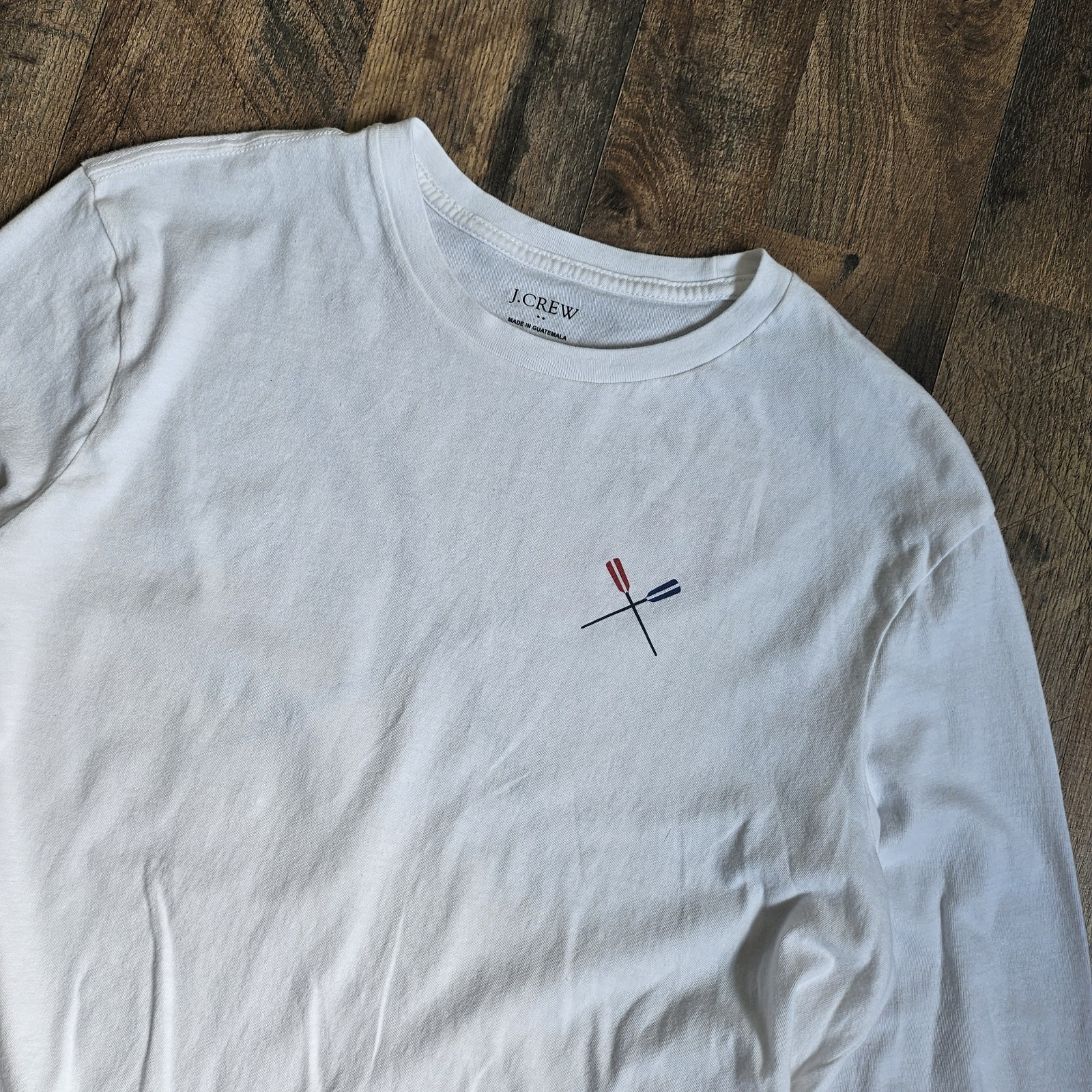 FILA T shirt uomo J.Crew Factory manica lunga remi logo grafica taglia M 100% cotone usata in ottime condizioni