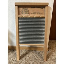 Vintage National Washboard Co No.701 The Glass King Wood Memphis Chicago