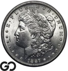 1887-O Morgan Silver Dollar Coin, Gem BU++, Better New Orleans Issue