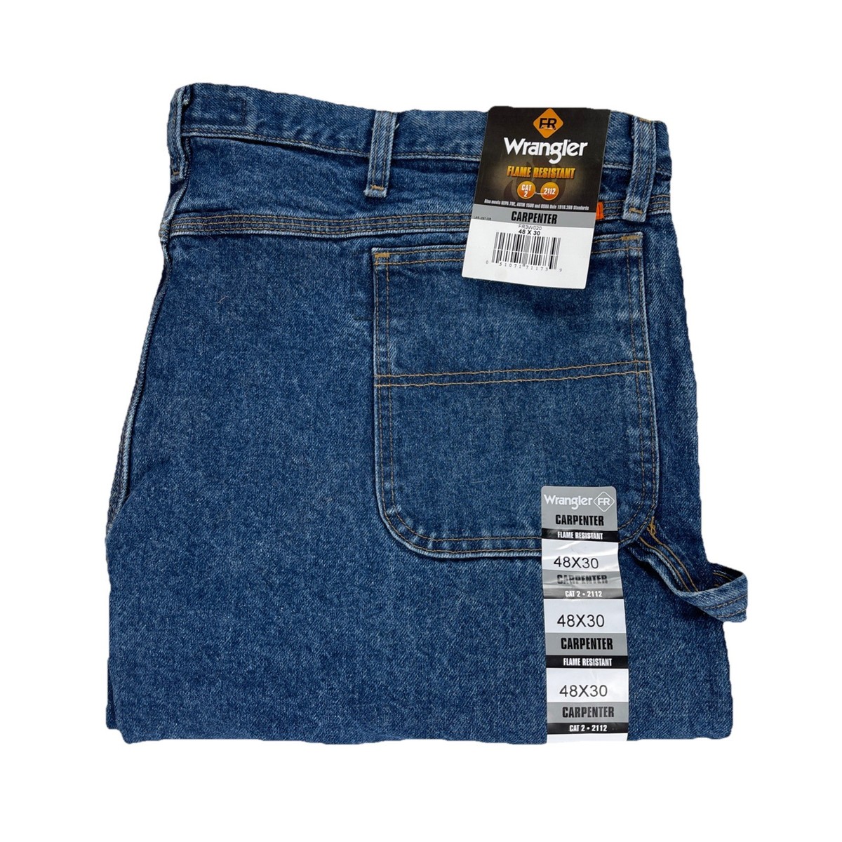 Mens 48X30 Riggs Wrangler Workwear Flame Resistant Carpenter Jeans - Main Image