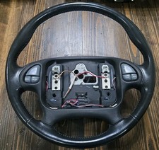 00-02 Firebird Trans Am Ebony Leather Steering Wheel W Radio Control Buttons Ta 00-02 Firebird Trans Am Ebony Leather Steering Wheel W Radio Control Buttons Ta