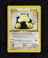 ⁠1999 Pokemon Jungle 1st Edition Snorlax 27/64 Non-Holo Rare LP WOTC Era on eBay