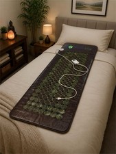 HealthyLine Light Infared Mat Heating Pad Full 72"x24" Brown w/Gemstone Therapy