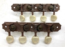 Vintage Kluson mid 1940's 4 on a plank open back mandolin tuners separate posts