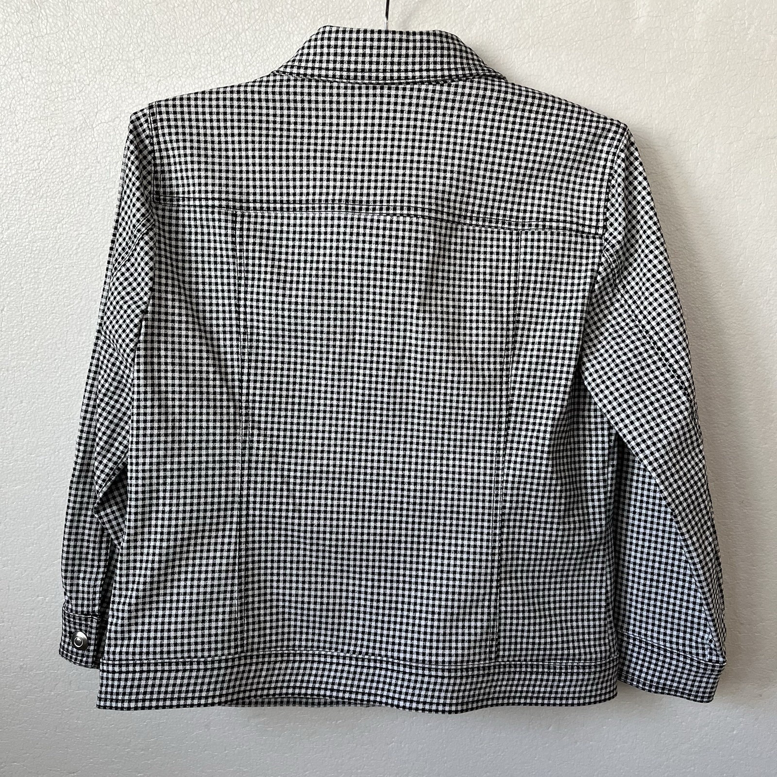Ruby Rd Womens 8 Gingham Button Down Jacket Light… - image 3