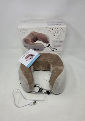 Festive Voice Collection Cordless Rechargeable Vibrating Neck Pillow Plush