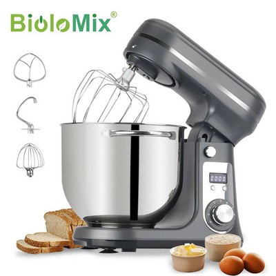 BioloMix Küchenmaschine 6-Gang 1200W Rührschüssel Teigkneter Schneebesen