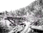 Florence & Cripple Creek (F&CC) Engine 8 in Phantom Canyon in 1897 - 8x10 Photo