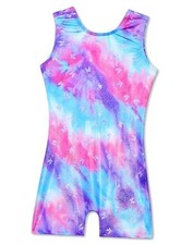 Girls Gymnastics Leotards Toddler Sleeveless Tank 4-5T Purple Pink Blue