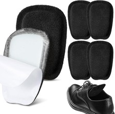 3 Pairs Self Adhesive Suede Shoe Tongue Pads Loose Shoes Black
