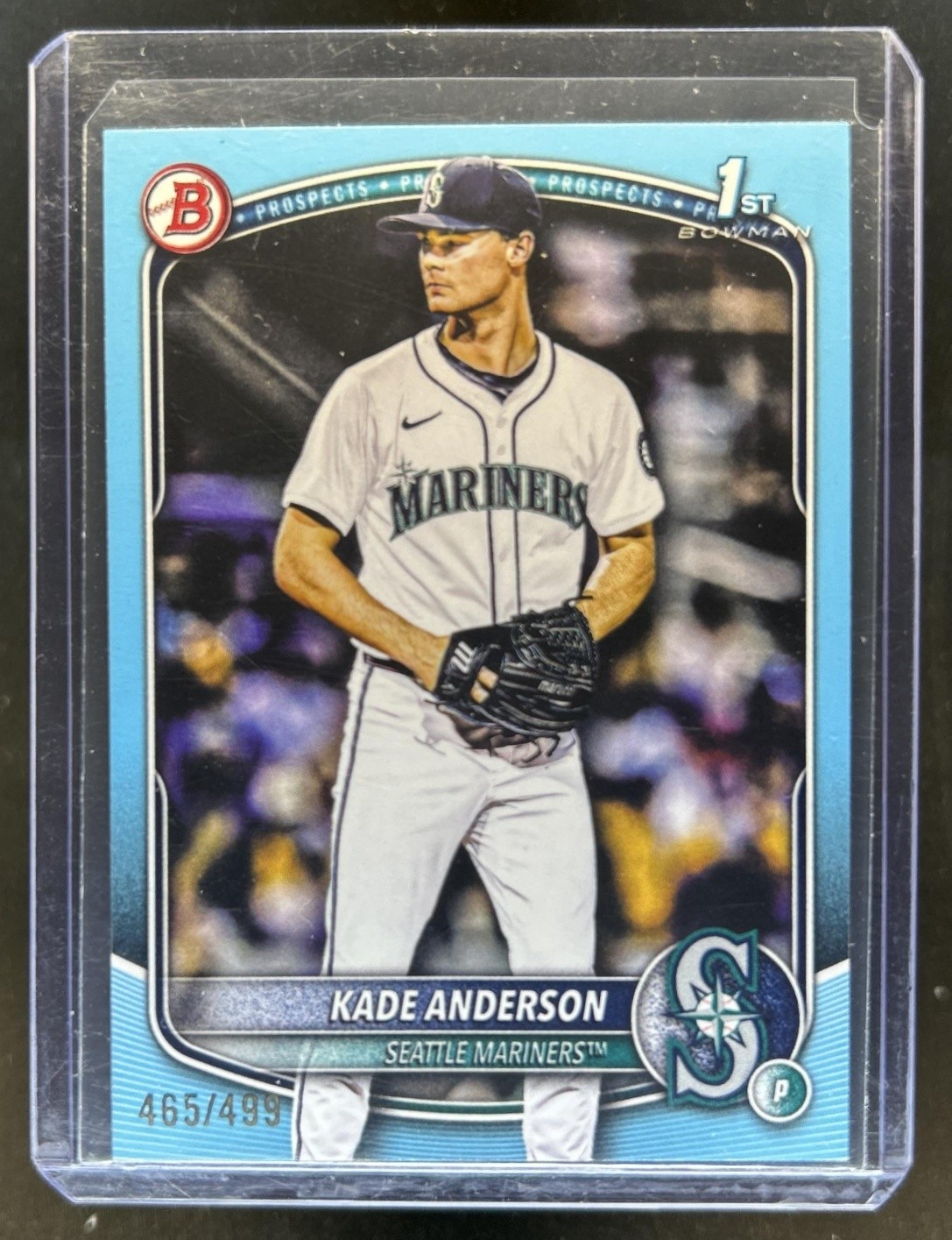2025 Bowman Draft Kade Anderson Sky Blue Border 1st Prospect #/499 Mariners
