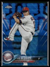 2018 Topps Chrome #187 Jose Berrios Blue Wave Refractor #/75