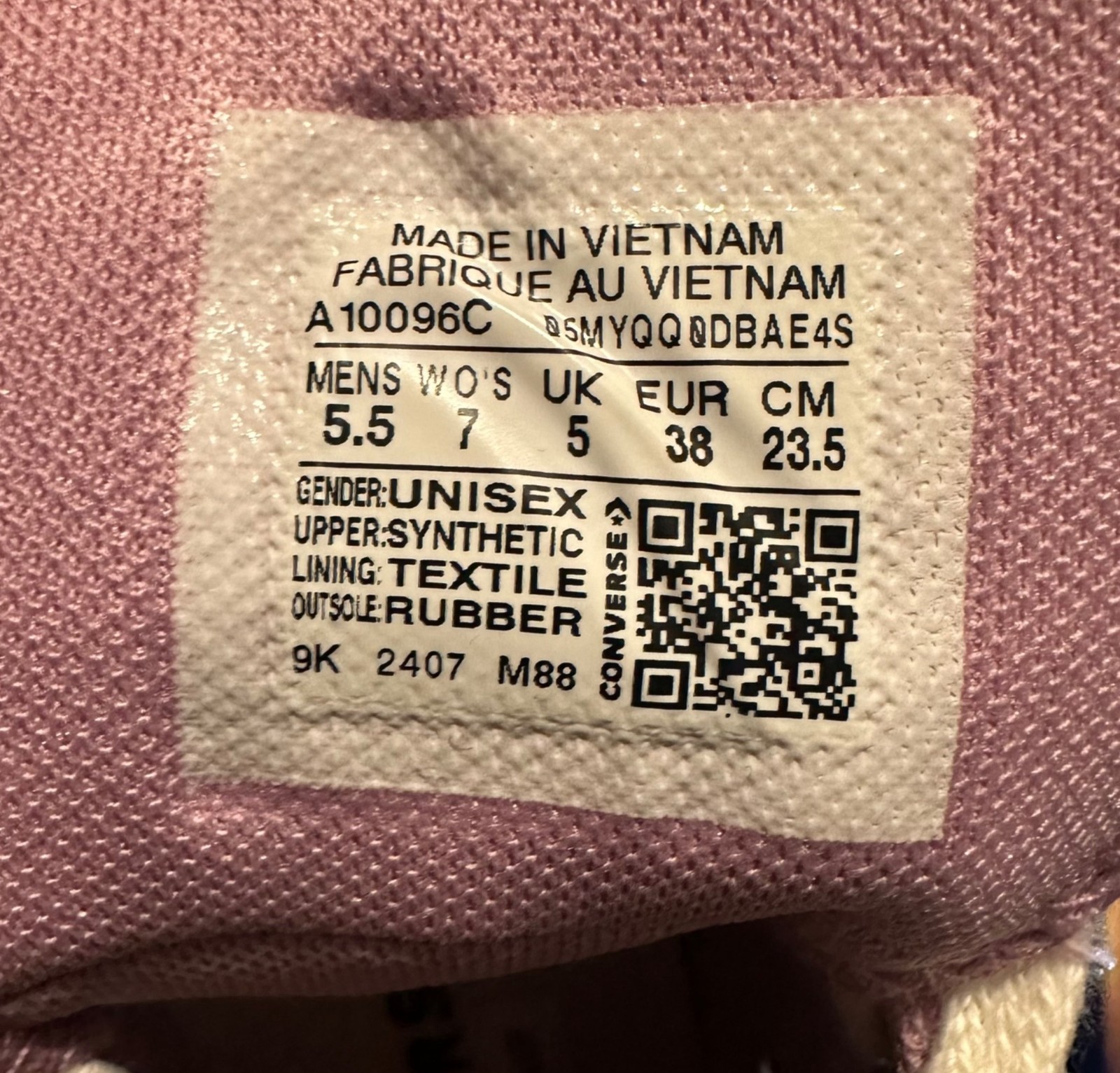 ⭐Converse Run Star Hike Hi 5.5 Mens Shoes Sneaker Purple Glitter Snekaer A10096C thumbnail 10