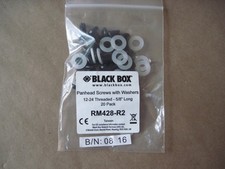 Black Box RM428-R2 Network Rack Mount Screws  Washers, Panhead 12-24, 5/8" Long