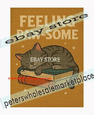 500 piece jigsaw puzzle Feeling Paw-some Cat Cute funny