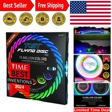 Rechargeable RGB Flying Disc - 16 Million Colors  Smart Modes for Ultimate Fun 