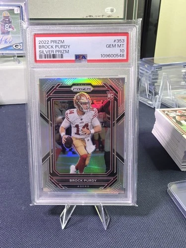 2022 Panini Prizm Rookies Brock Purdy #353 Silver Prizm (RC) PSA GEM MT 10