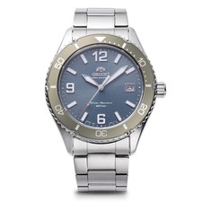 Orient Mako Solar RN-WJ0002L Men's Baby Blue Watch Japan Warranty