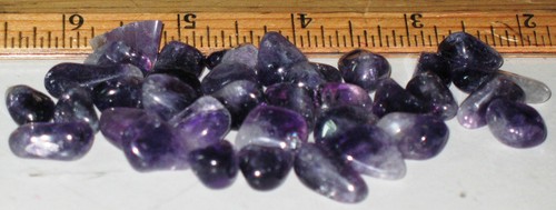 Amethyst, dark Uruguay tumbled small - med size pieces 3 pieces per price unit - Picture 2 of 4