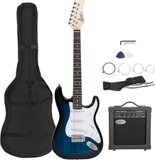 39" Full Size Electric Guitar with Amp, Case and Accessories Pack Beginner Start