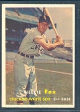 1957 Topps #38: NELLIE FOX Chicago White Sox  Looks Sharp  ~ VG+ (wrinkle)
