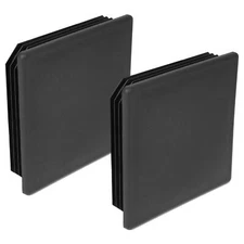 For RV Camper Truck Trailer 4" Square Rubber Bumper Plug End Cap Cover  - 2 Pack