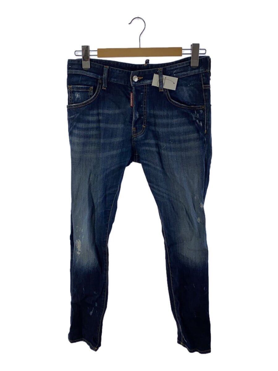 DSQUARED2 OTHER SKATE JEAN 48 DAMAGE SKINNY DENIM Blue S74LA0909 
