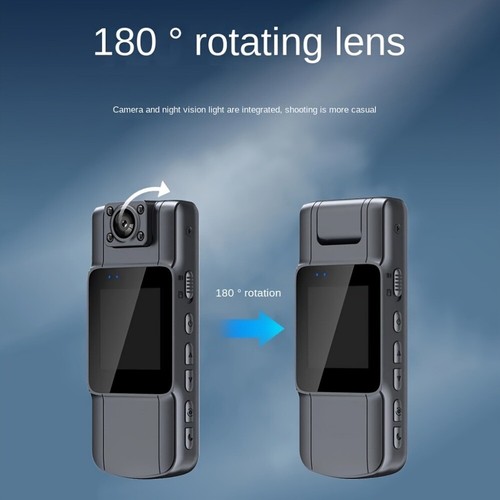 Wearable Full HD Night Vision Body Camera with 180° Rotatable Wide Angle Lens - Picture 3 of 14