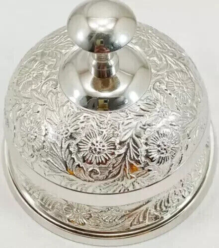 Designer Hotel Desk Calling Service Reception Brass Desk Front Counter Bell - Picture 3 of 5
