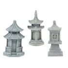 3pcs japanese zen decor tiny pagoda statue Home Decor Figurine Pagoda Garden