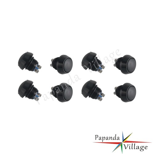 Universal Black Momentary Latching Switch Push Button For Harley Softail Dyna - Picture 10 of 14