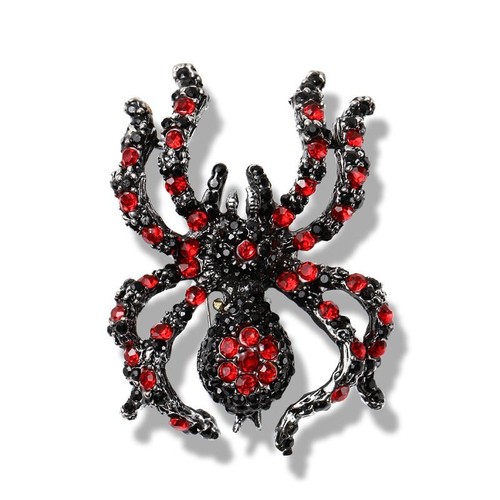 Big Spider Halloween Insect Animal Pearl Crystal Collar Brooch Pin Women Jewelry - Picture 24 of 28