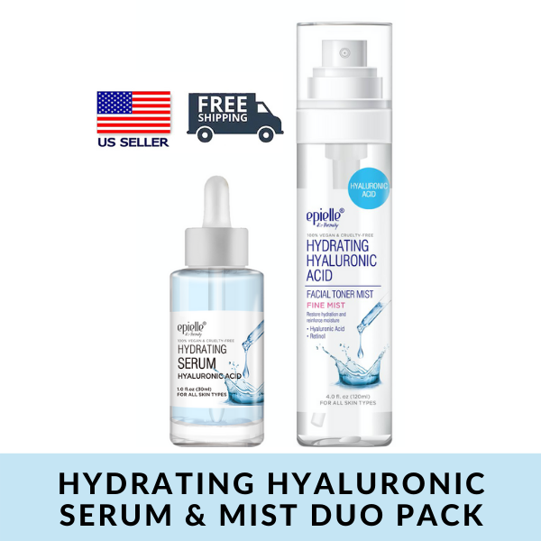 epielle® Hydrating Hyaluronic Acid Facial Toner Mist & Serum Duo Pack