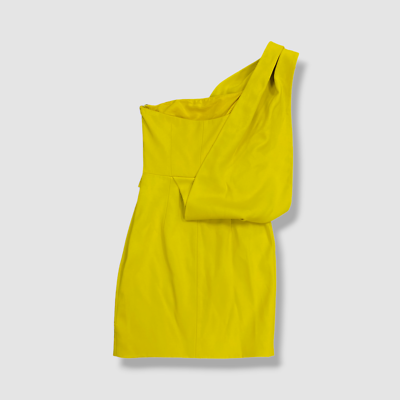 yellow one shoulder mini dress Yellow One Shoulder Mini Dress Gabi Swimwear